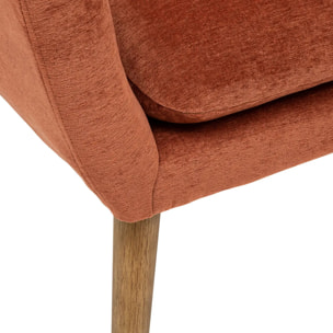 Fauteuil "Sinel" en hévéa H83cm ambre