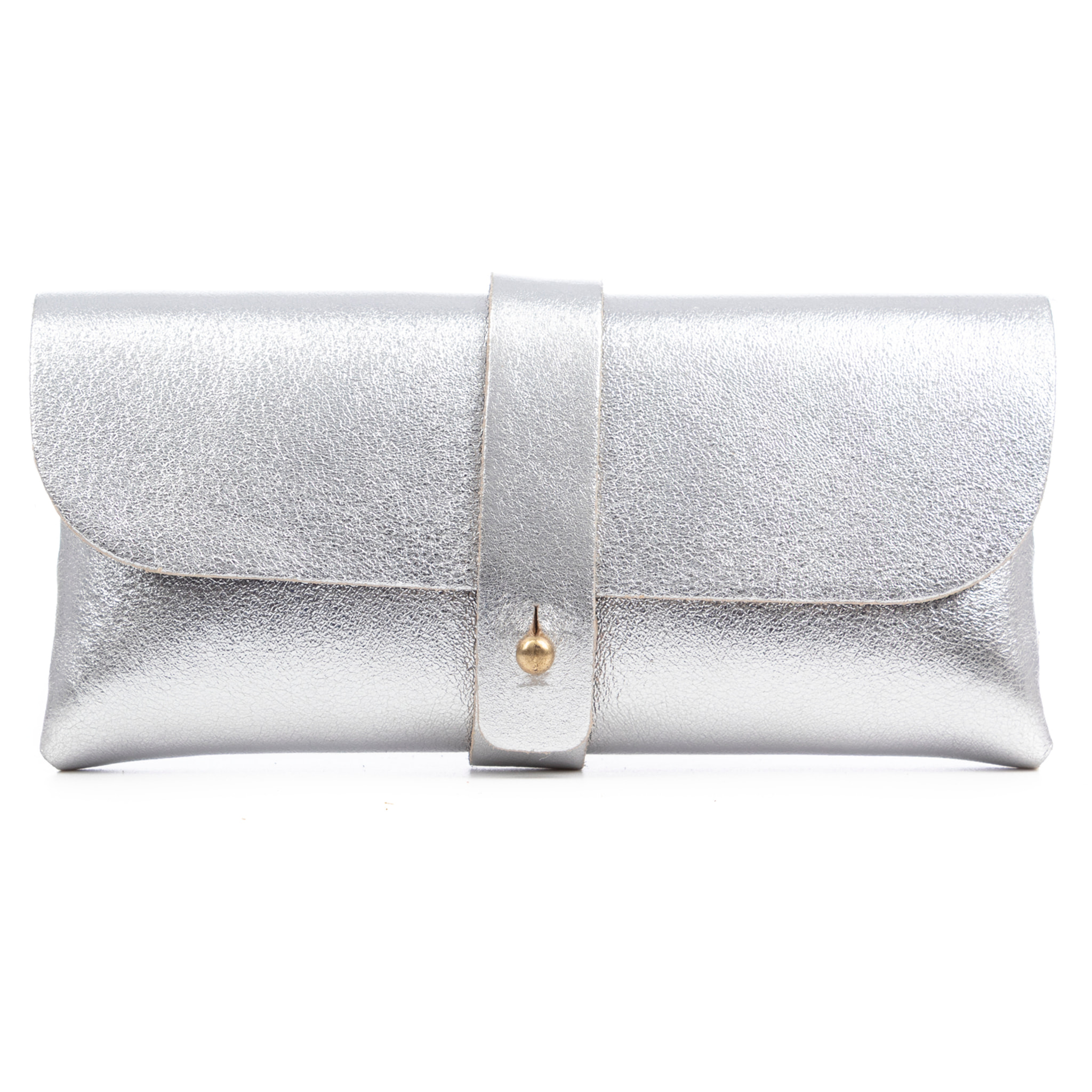 Argelato mini borsa a mano / portafoglio donna. Vera pelle scamosciata lucida laccata.