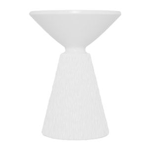 Prune – Table d’appoint design en magnésie blanc immaculé