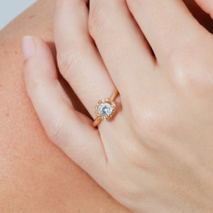 Anillo Torjar acabado oro rosa 18k