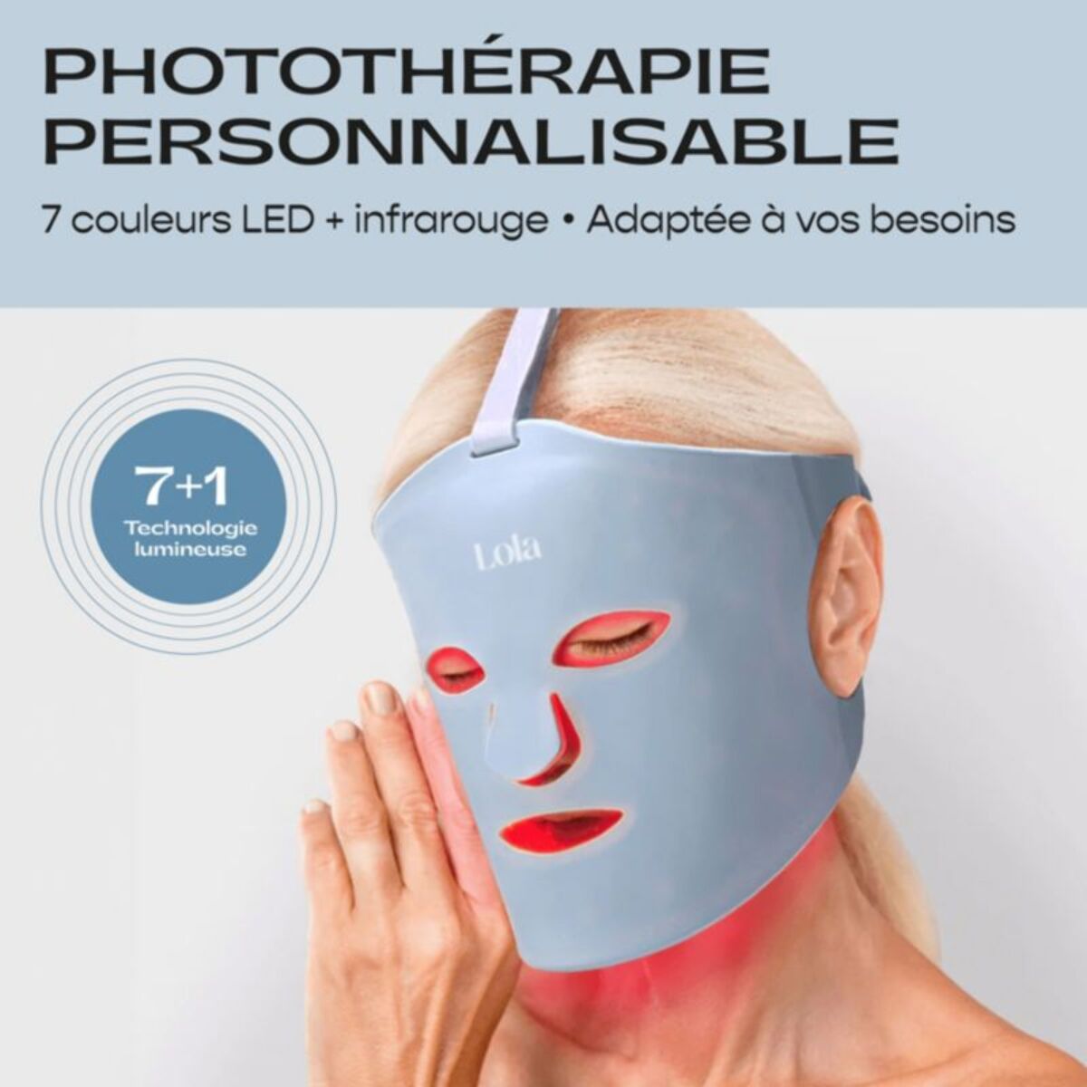 Masque LED LOLA Glow Blue