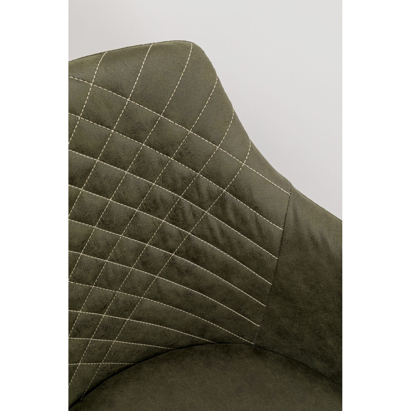 Chaise avec accoudoirs pivotante Coco verte et chêne Kare Design