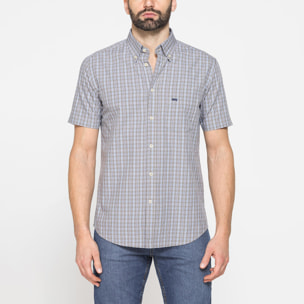 CAMICIA A MANICA CORTA IN COTONE CON FANTASIA