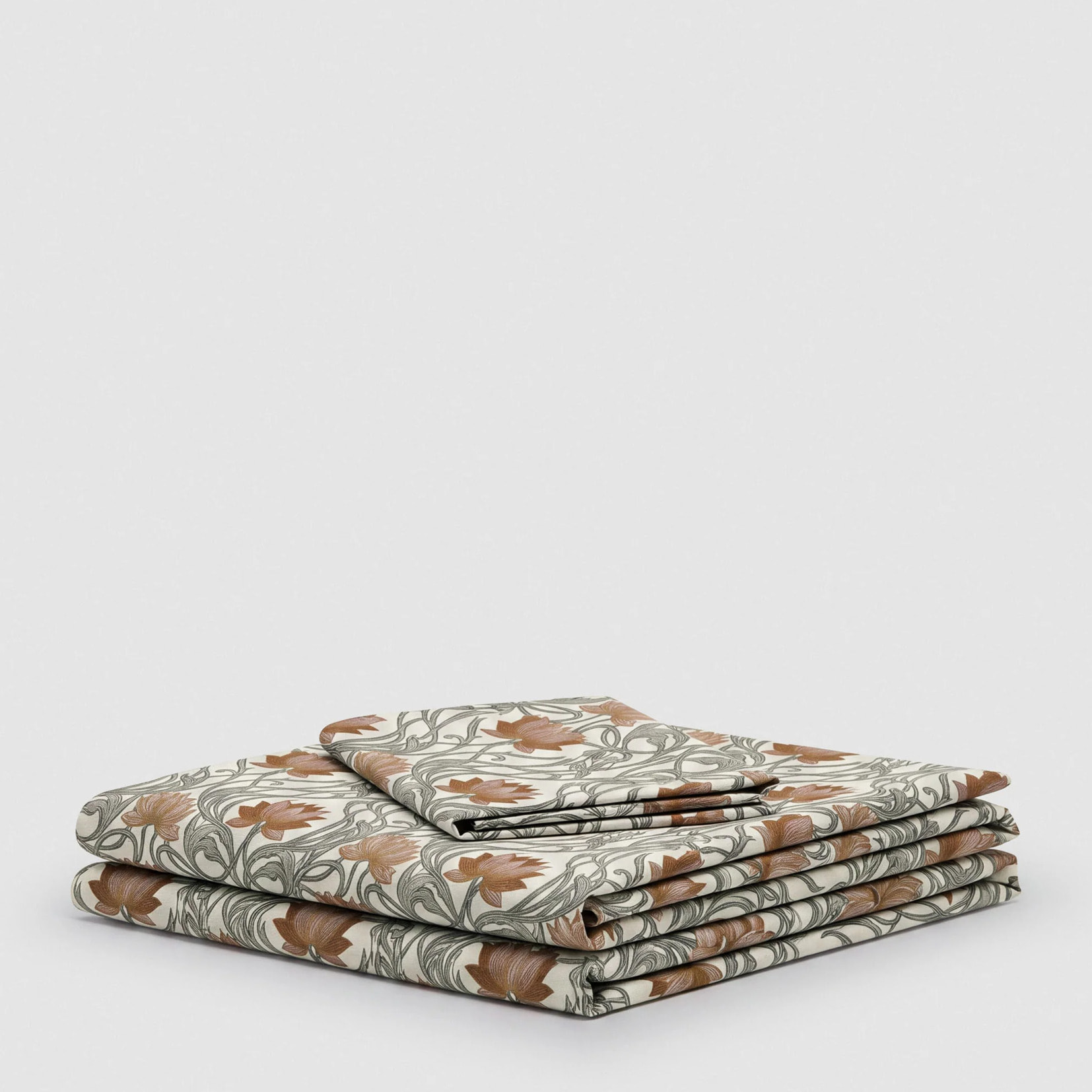 Set di lenzuola in cotone 100% noveau verde secco