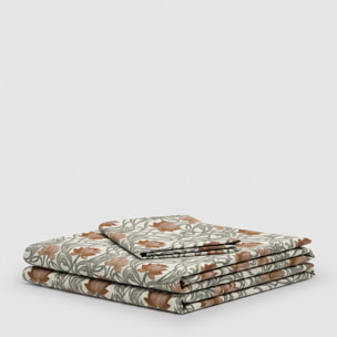 Set di lenzuola in cotone 100% noveau verde secco