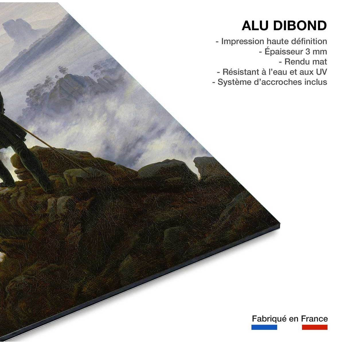 Tableau la mer et le brouillard par caspar david friedrich  Tableau alu Dibond