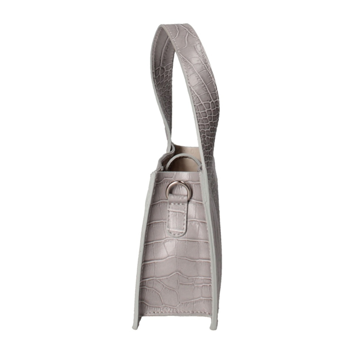 Borsa a mano da donna - Modello False - Vera pelle effetto cocco - 21.0 x 14.0 x 8.0 cm