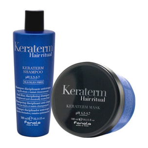 FANOLA Kit Keraterm Shampoo Anticrespo 300ml + Maschera Anticrespo 300ml