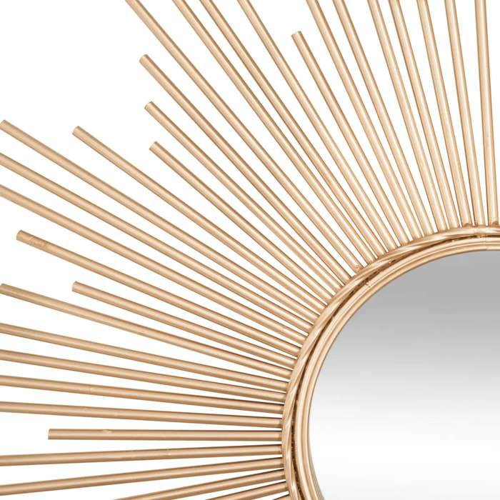 Miroir "Soleil" doré - métal D99 cm