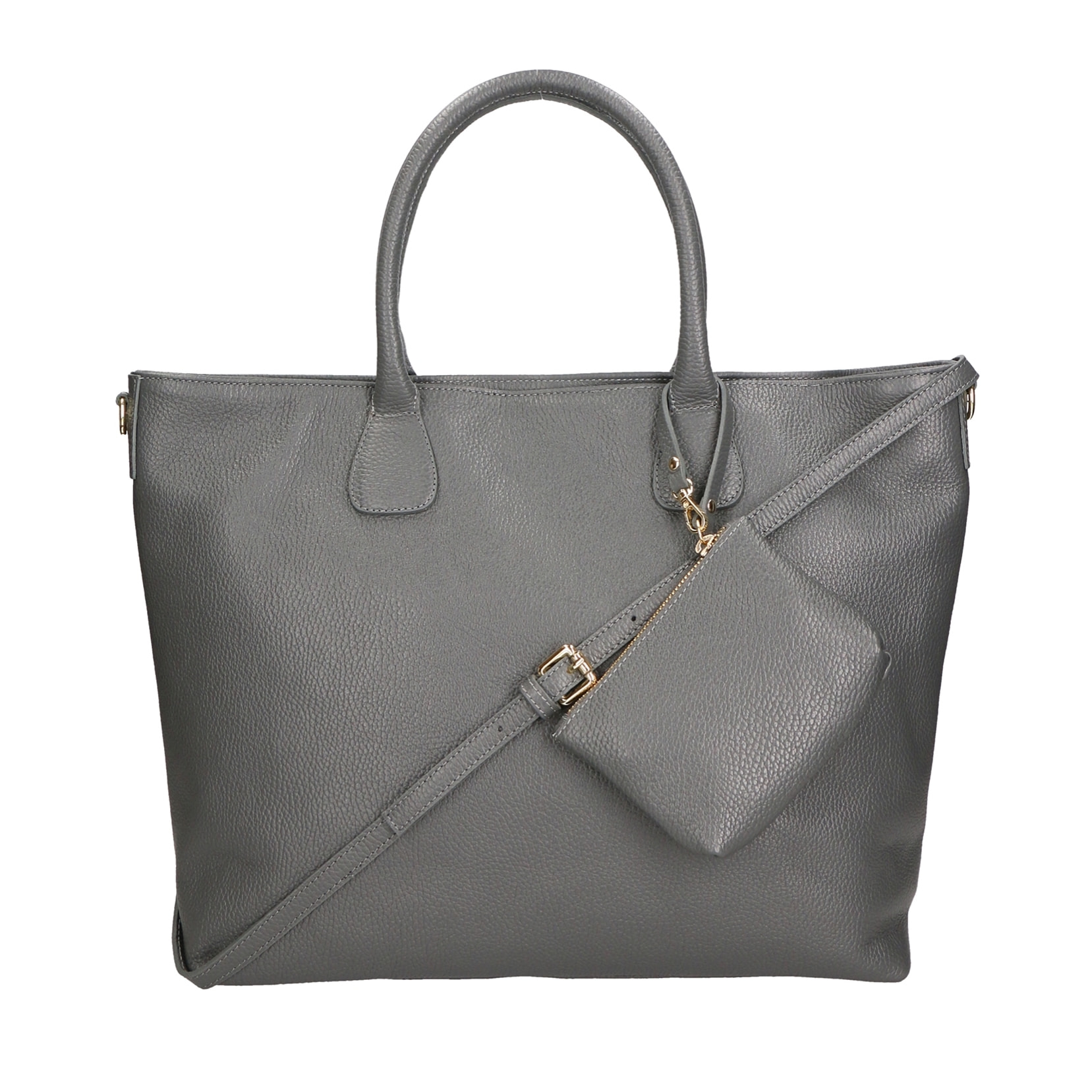 Borsa a spalla da Donna Wladimira in Vera Pelle Made in Italy 43x33x9 cm