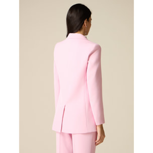 Oltre - Blazer doppiopetto in tessuto crêpe - Rosa