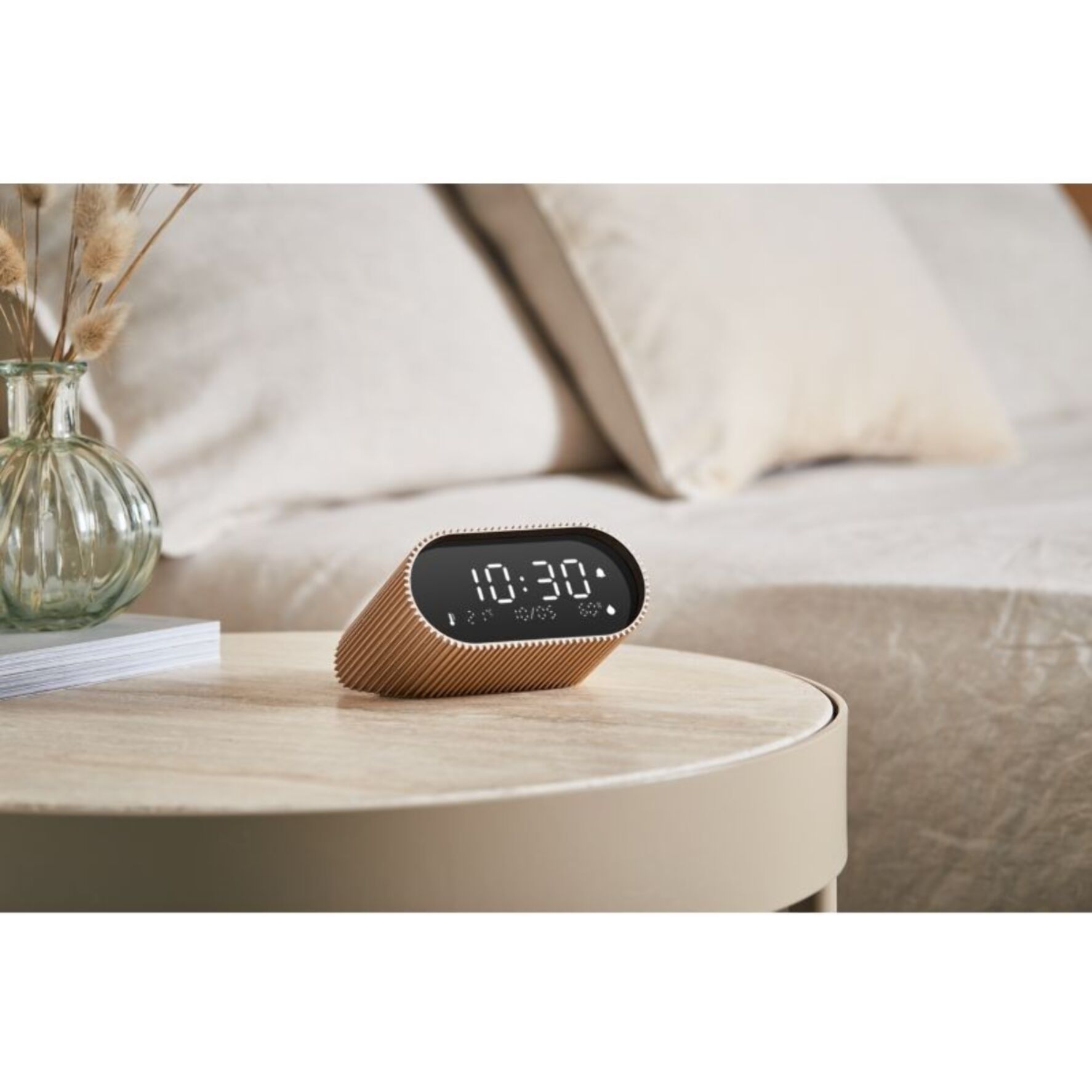 Réveil LEXON Ray Clock Thermomètre et Hygromètre Or