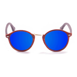 Gafas de sol PALO ALTO MARYLAND WOOD - De brazo marrón bambú / Revo marrón oscuro y azul
