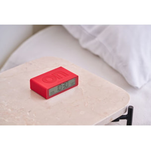 Réveil LEXON Flip Mini de Voyage Rechargeable Rouge
