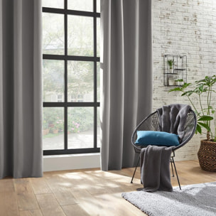 Rideau occultant gris 140x260cm