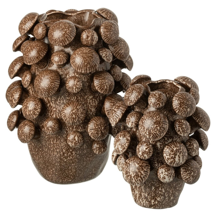 J-Line vase Fungi - céramique - brun - large