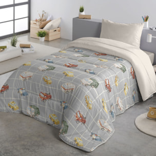 Naturals - Edredón Nórdico Estampado - Infantil - 100% Poliéster Microfibra - 300 gr/m² con Tacto Pluma - Cars