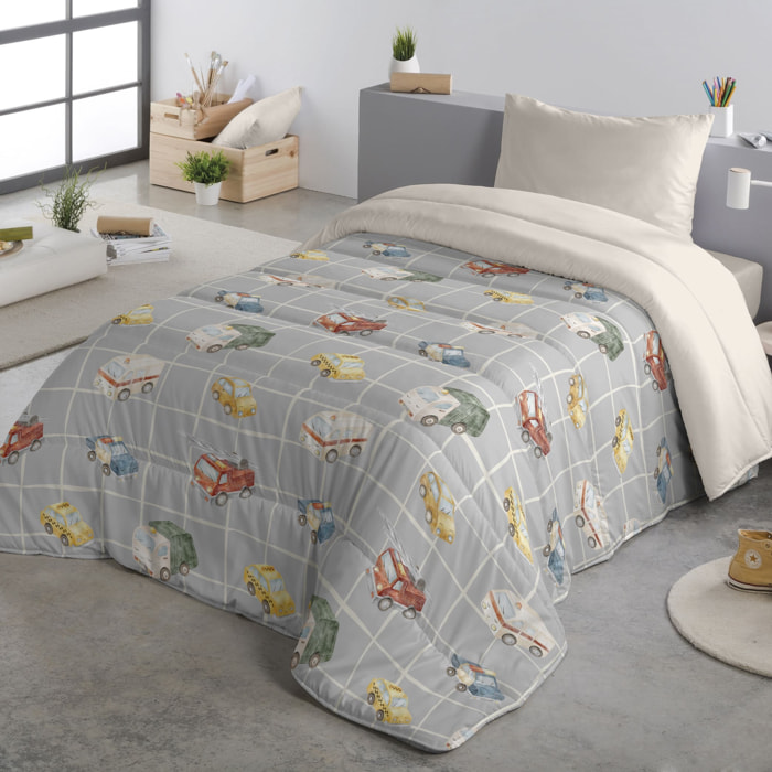 Naturals - Edredón Nórdico Estampado - Infantil - 100% Poliéster Microfibra - 300 gr/m² con Tacto Pluma - Cars
