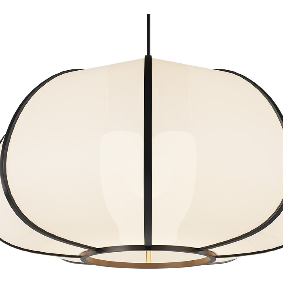 Suspension en bambou noir D38 cm - Hana