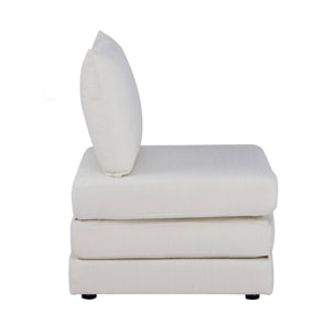 Chauffeuse matelas convertible blanc cassé tissu chenille 1 place Fold