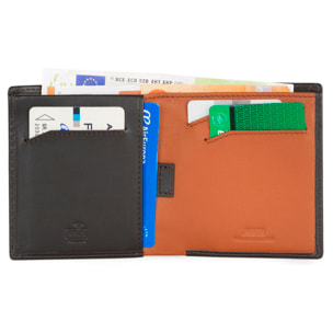 Cartera Hombre Piel Jaslen Lyon Marron Oscuro-Maron