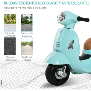 Moto Eléctrica Vespa para Niños de +18 Meses Verde