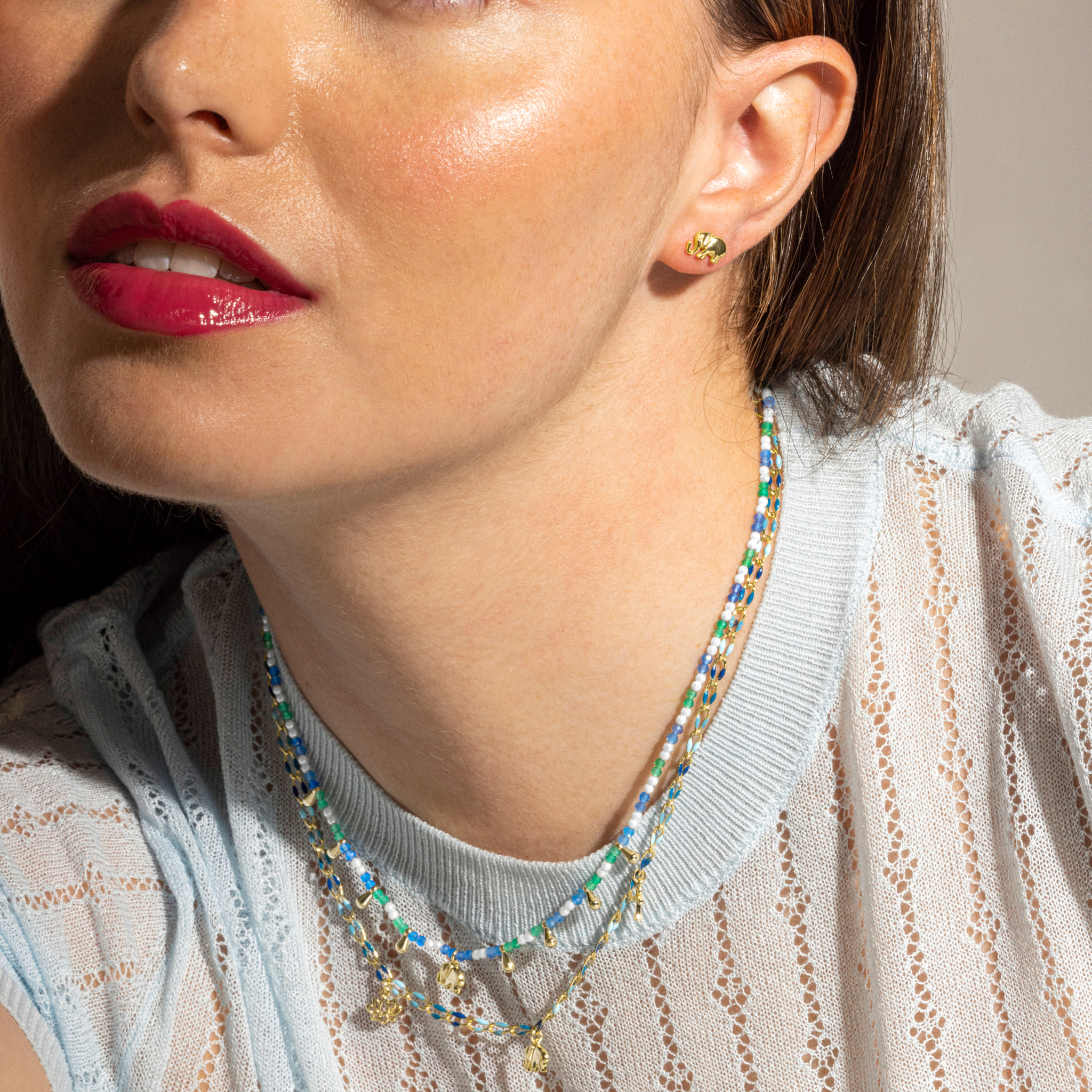 Collar Shione acabado oro amarillo 18k