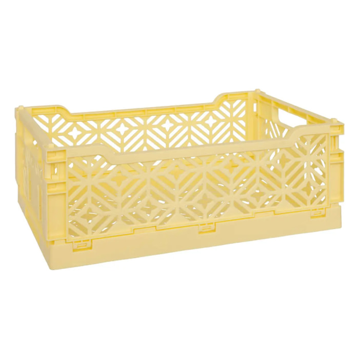 Cagette pliante "Arry" jaune 31x20x11,5cm