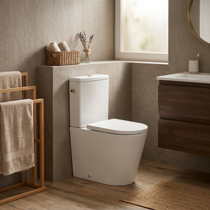 Brevis WC à poser sans bride + abattant softclose (SATBRE031RREXVP)