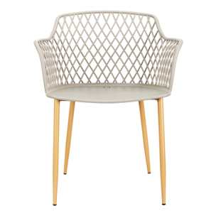 Fauteuil Exterieur Malaga Taupe - Lot De 4