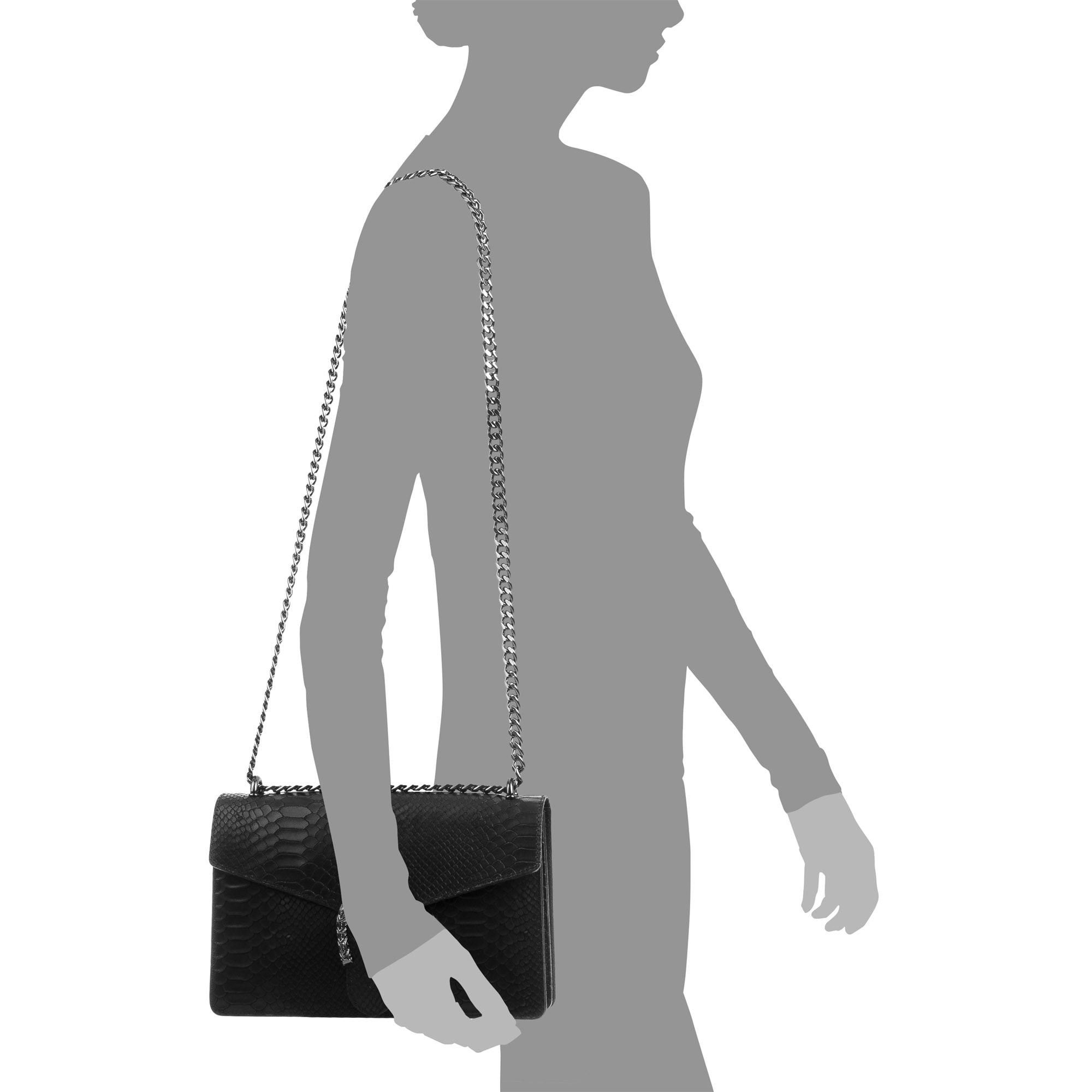 Luce Borsa a mano Donna.Pelle autentica Camoscio Inciso Serpente