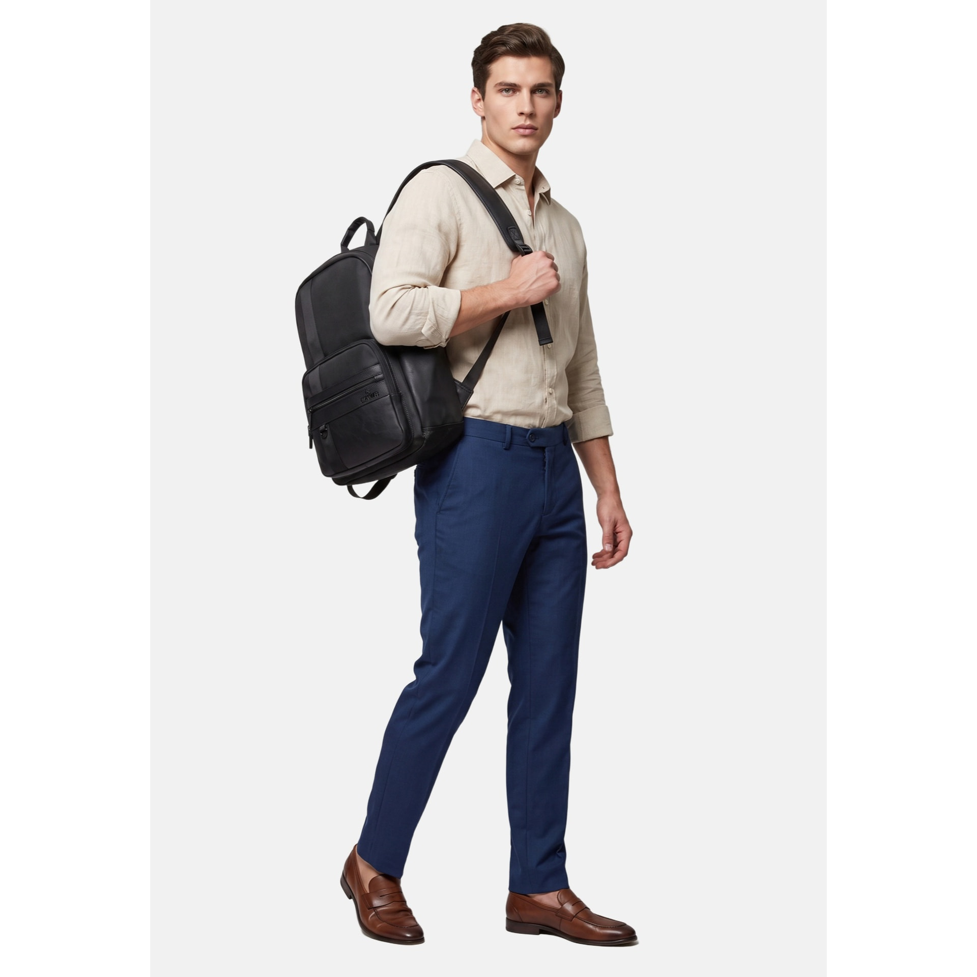 Zaino uomo in poliestere - Modello False - Casual - 28.0 x 41.0 x 15.0 cm