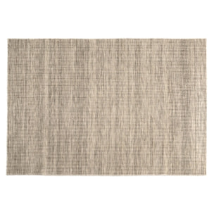 QUENTIN - Tapis rect. 200x290cm en laine tissée couleur blanc et kaki