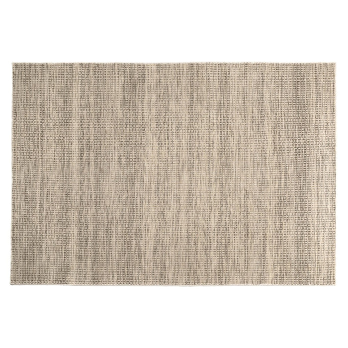 QUENTIN - Tapis rect. 200x290cm en laine tissée couleur blanc et kaki