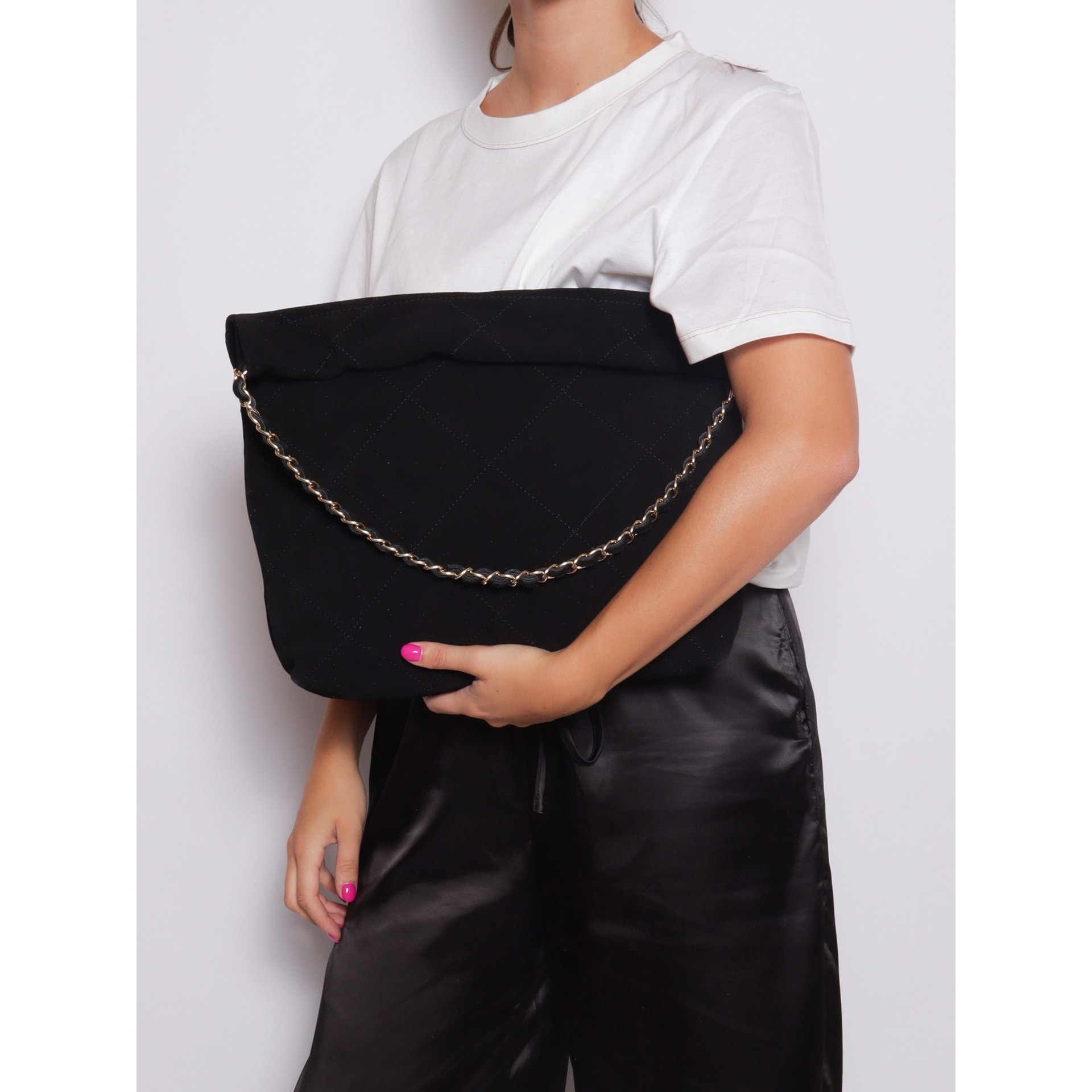 Borsa a spalla da donna Made in Italy - Modello Celeste Elite - Pelle scamosciata - 32.0 x 34.0 x 6.0 cm