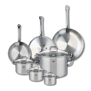 Ensemble de 3 Poêles de cuisson 24, 28 et 32 cm et 4 faitouts 12, 14, 16 et 26 cm Elo Profi Citrin