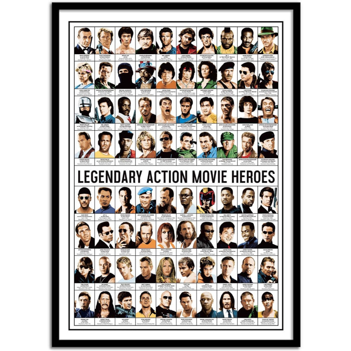 Affiche - Legendary Action Movie Heroes - Olivier Bourdereau