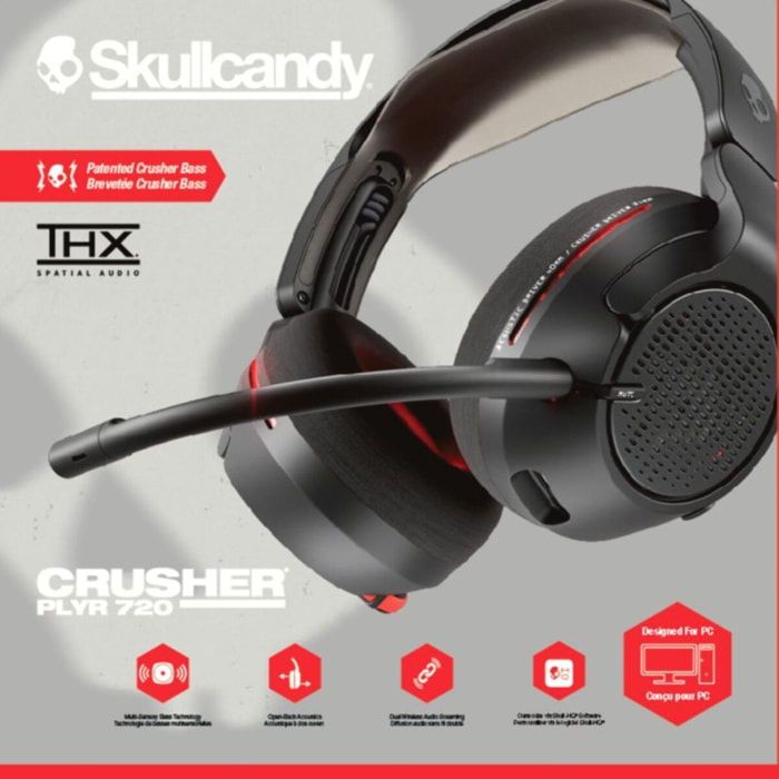 Casque gamer SKULLCANDY CRUSHER PLYR 720 noir