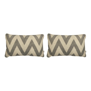 Lot de 2 housses de coussin MEENA - gris