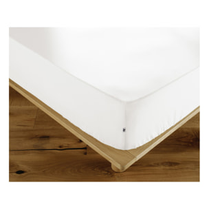Drap housse 140 x 190 cm en coton avec bonnet H. 30 cm - AMBRE