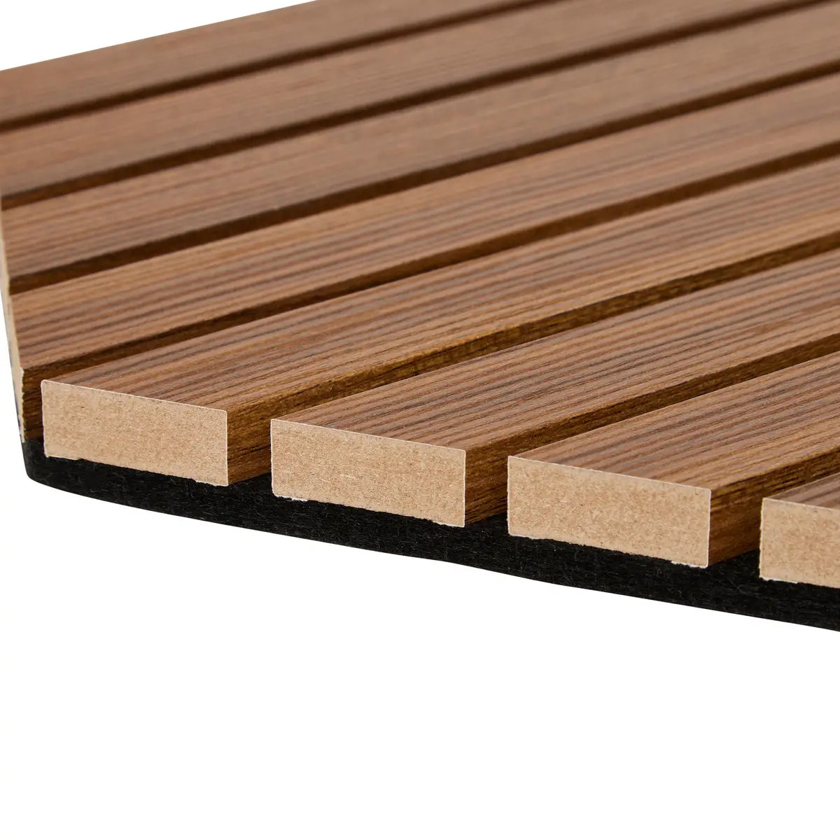 Lot de 3 panneaux décoratifs Colva effet noyer fond noir 30x26cm