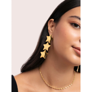 Pendientes Big Stars Acero Baño Oro