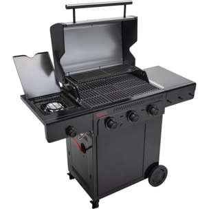 Barbecue gaz CHAR BROIL Essential 3G, sur chariot, 4 brûleurs dont 1 latéral, surface de cuisson 64 x 45 cm