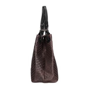 Borsa Shopper da donna In Vera pelle Made in Italy 32x29x17 cm