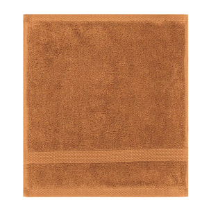 Carre pur coton 550 g/m² uni orange Elea rouille