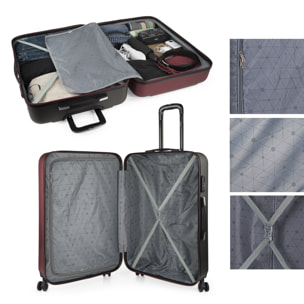 Maleta Itaca Tiber Set De 3 Unidades Granate-Antracita