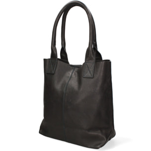 Borsa a spalla  da donna In Vera pelle Made in Italy 37x32x18 cm