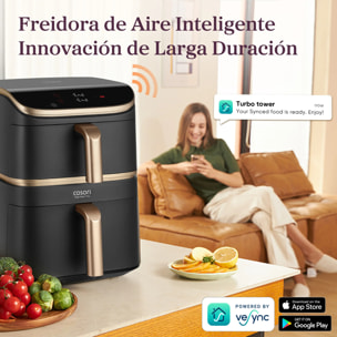 COSORI - Turbo Tower Pro Smart Chef Edition – Freidora de Aire de Torre 10.8L