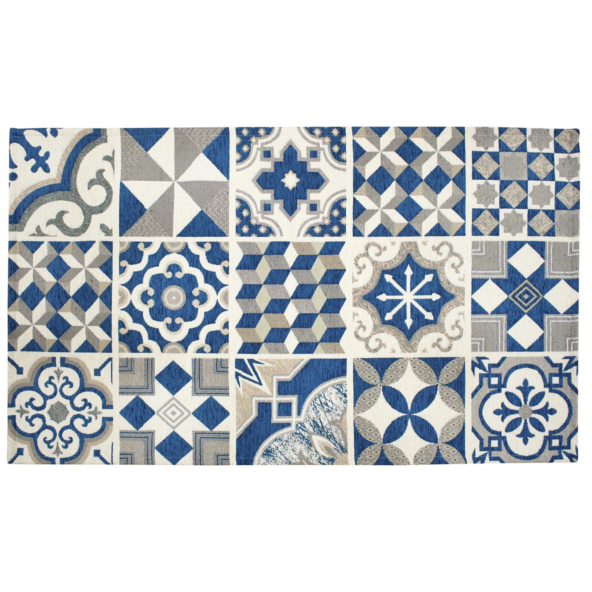 TAPPETO ARREDO MAIOLICHE OTTANIO CON FONDO ANTISCIVOLO