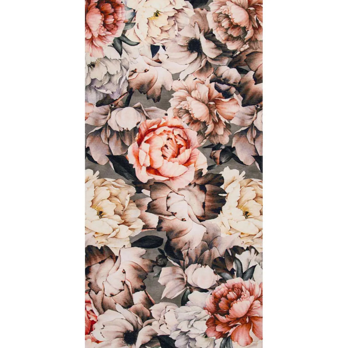 Passatoia tappeto cucina bagno ingresso multiuso, disegno fiori stile floreale